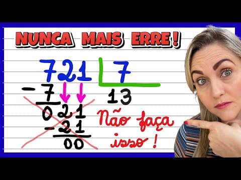 Thumbnail da aula: É AQUI QUE VOCÊ ERRA! NUNCA MAIS ERRE DIVISÃO! APRENDA COMO FAZER DIVISÃO!