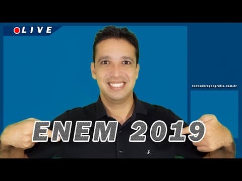 Thumbnail da aula: 🔴 Revisão Enem 2019 | Geografia | 4 Questões