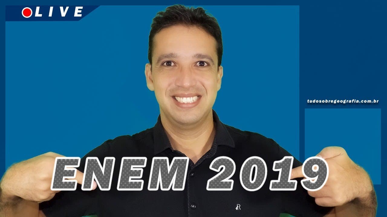 Thumbnail: 🔴 Revisão Enem 2019 | Geografia | 4 Questões
