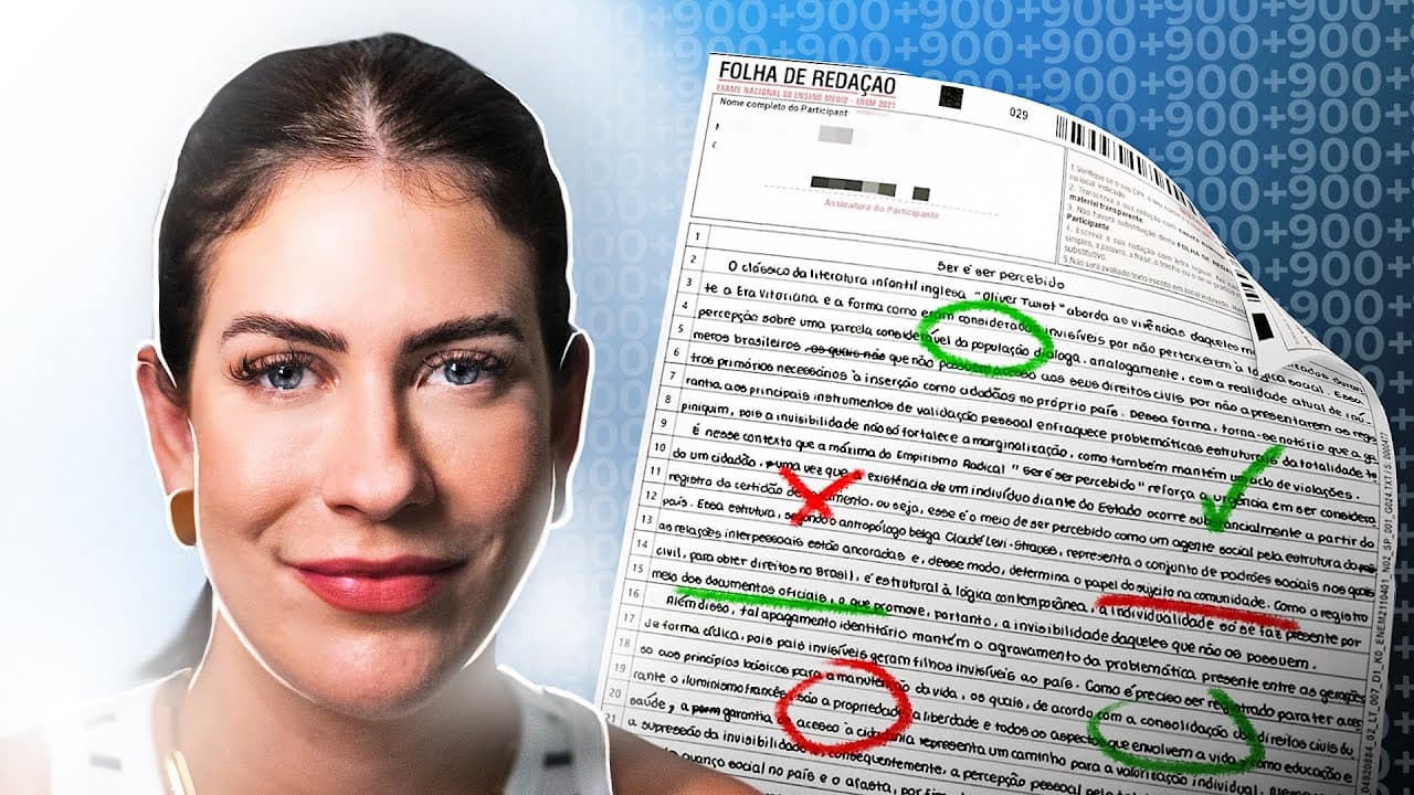 Thumbnail: ANÁLISE de uma REDAÇÃO REAL do Enem 2023