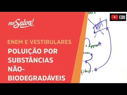 Thumbnail da aula: Me Salva! ECO08 - Ecologia - Poluição por substâncias não-biodegradáveis (organoclorados e metais)
