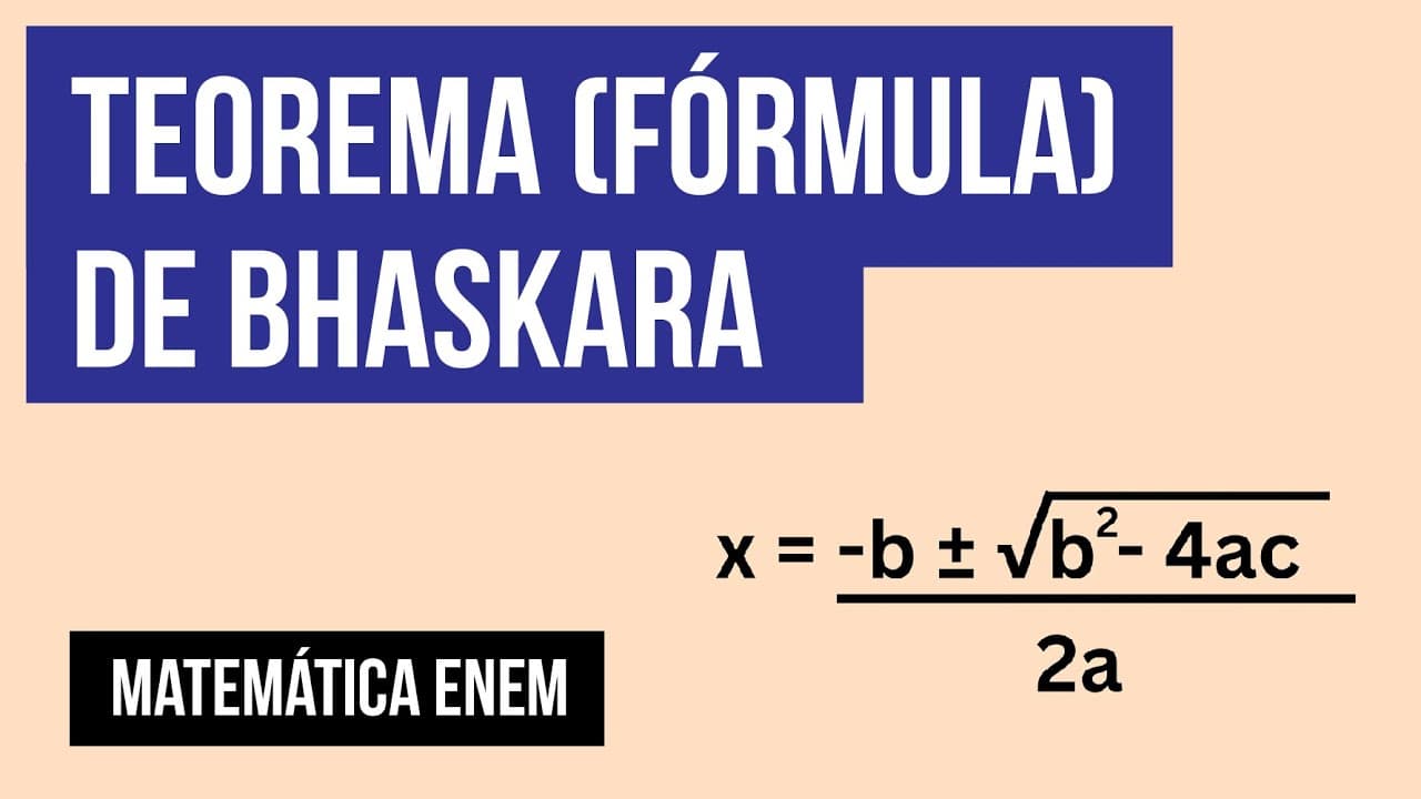 Thumbnail: TEOREMA (FÓRMULA) DE BHASKARA | Matemática | Recomposição de Aprendizagem | Lucas Borguezan