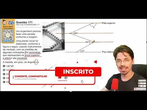 Thumbnail da aula: [ENEM 2025 Belém] 171 📘 GEOMETRIA PLANA Um engenheiro precisa fazer uma escada conforme a imagem.
