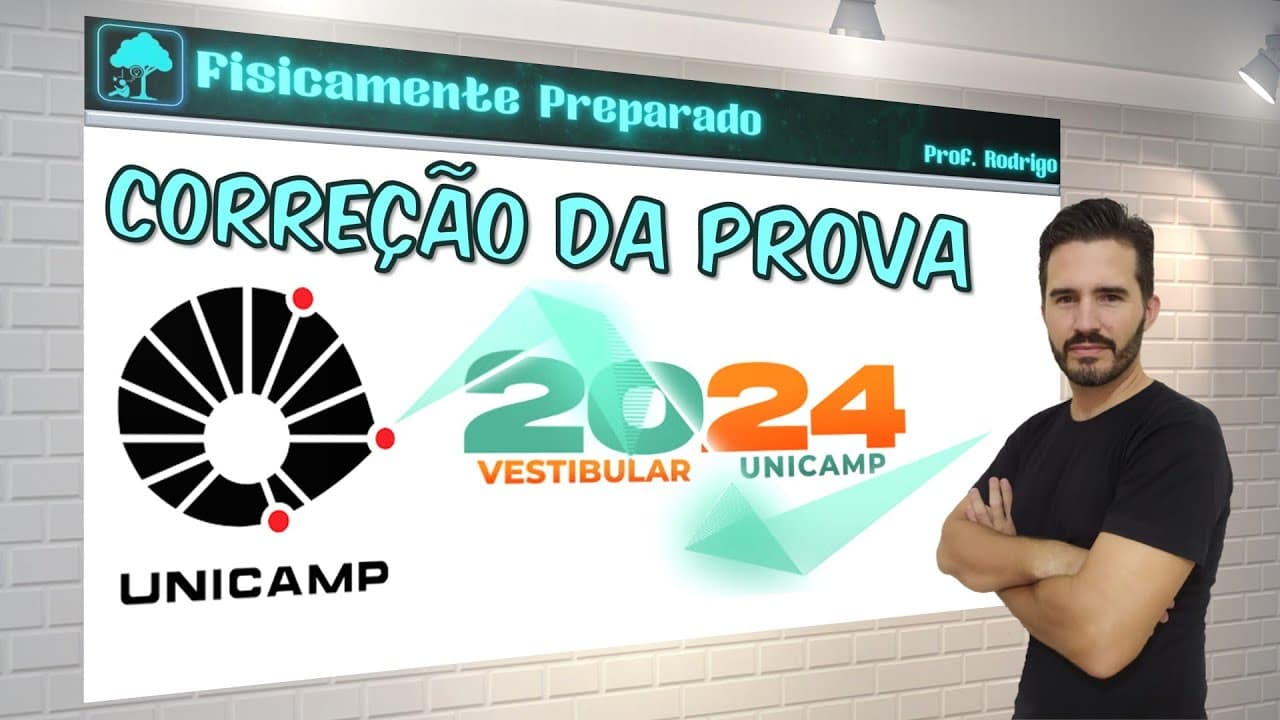 Thumbnail: Correção da prova de Física Unicamp 2024