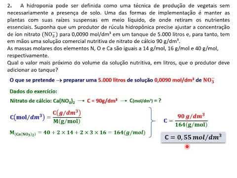Thumbnail da aula: Exercício 2 da lista - diluição de solução