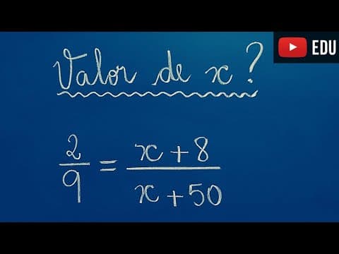 Thumbnail da aula: PROPORÇÃO - Encontre o valor de x nas proporções - Professora Angela