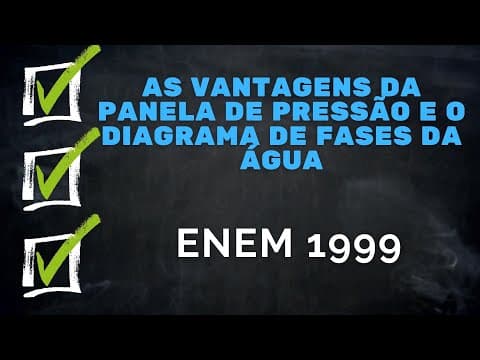 Thumbnail da aula: Q31/32 - ENEM 1999 - As vantagens da panela de pressão e o diagrama de fases da água