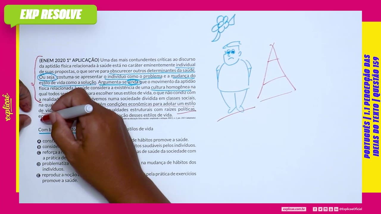 Thumbnail: UMA DAS MAIS CONTUNDENTES CRÍTICAS AO DISCURSO DA APTIDÃO FÍSICA(...) |PERCEPÇÃO DAS IDEIAS DO TEXTO