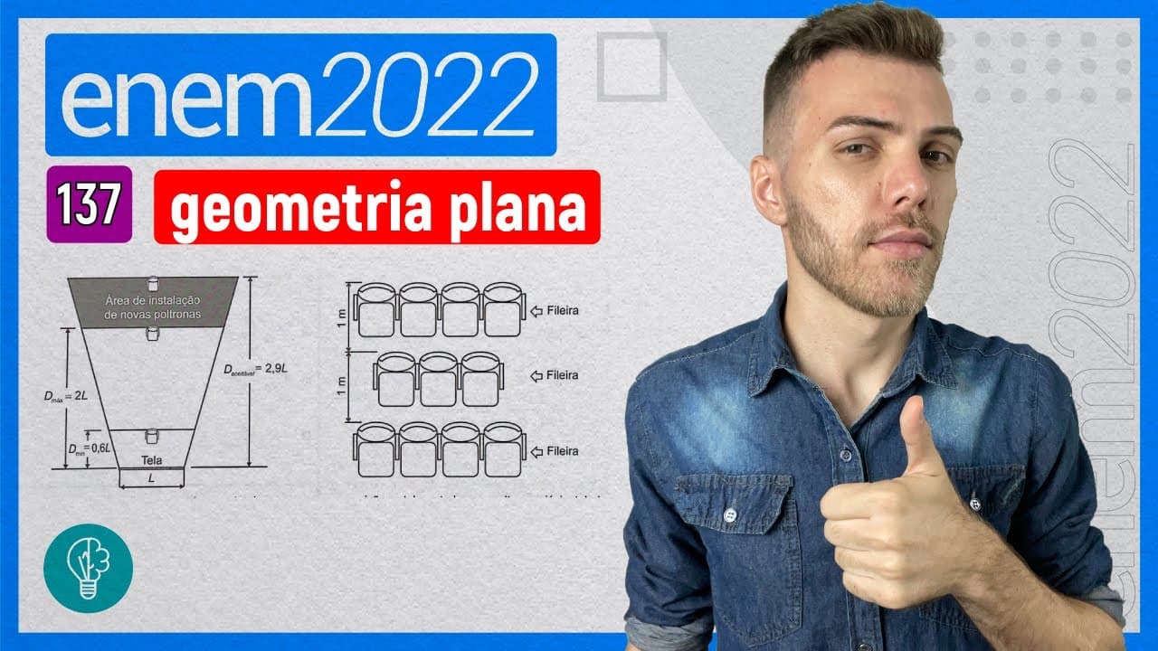 Thumbnail: ENEM 2022 - Q137 - Em uma sala de cinema, para garantir que os espectadores... - GEOMETRIA PLANA