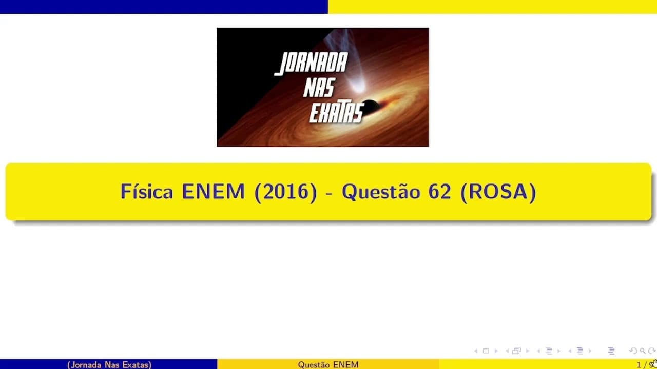 Thumbnail: Resolução Questão de Física | ENEM(2016)
