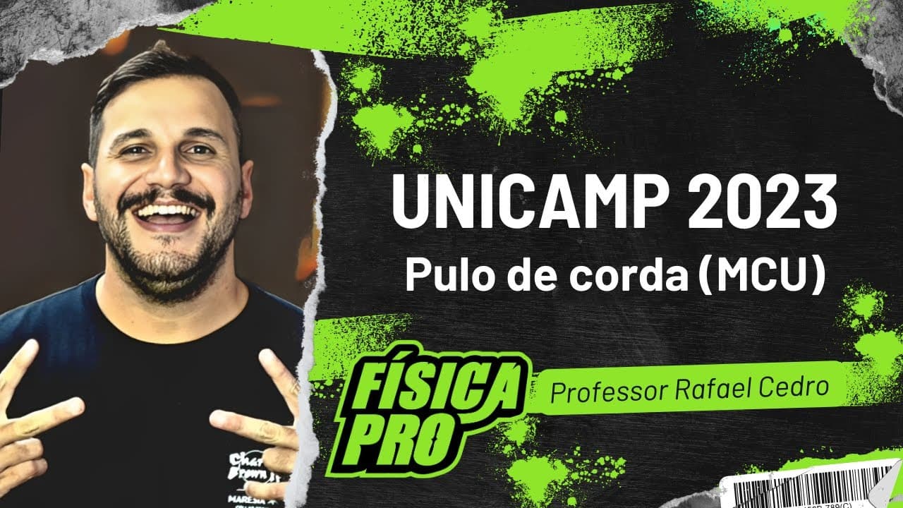 Thumbnail: Questão Pulo de Corda - Unicamp 2023 - Resolução