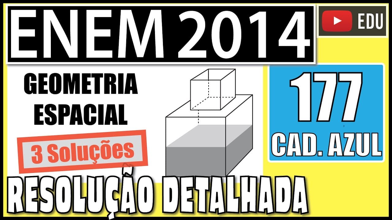 Thumbnail: [ENEM 2014 177] 📘 GEOMETRIA ESPACIAL Um fazendeiro tem um depósito para armazenar leite formado por