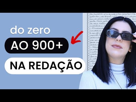 Thumbnail da aula: Como ir do zero ao 900+ na redação do ENEM