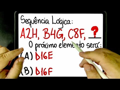 Thumbnail da aula: 🔥 SEQUÊNCIA LÓGICA: Qual é o PRÓXIMO TERMO? Você tem esse RACIOCÍNIO LÓGICO MATEMÁTICO?