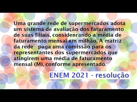 Thumbnail da aula: Uma grande rede de supermercados adota um sistema Resolução  Enem 2021