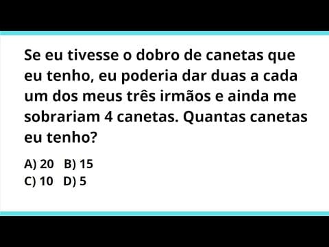 Thumbnail da aula: DESAFIO DE MATEMÁTICA BÁSICA - A maioria erra!