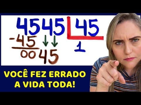 Thumbnail da aula: 🤯O QUE NÃO TE CONTAM SOBRE DIVISÃO !!! Matemática básica todo dia.📚🚀