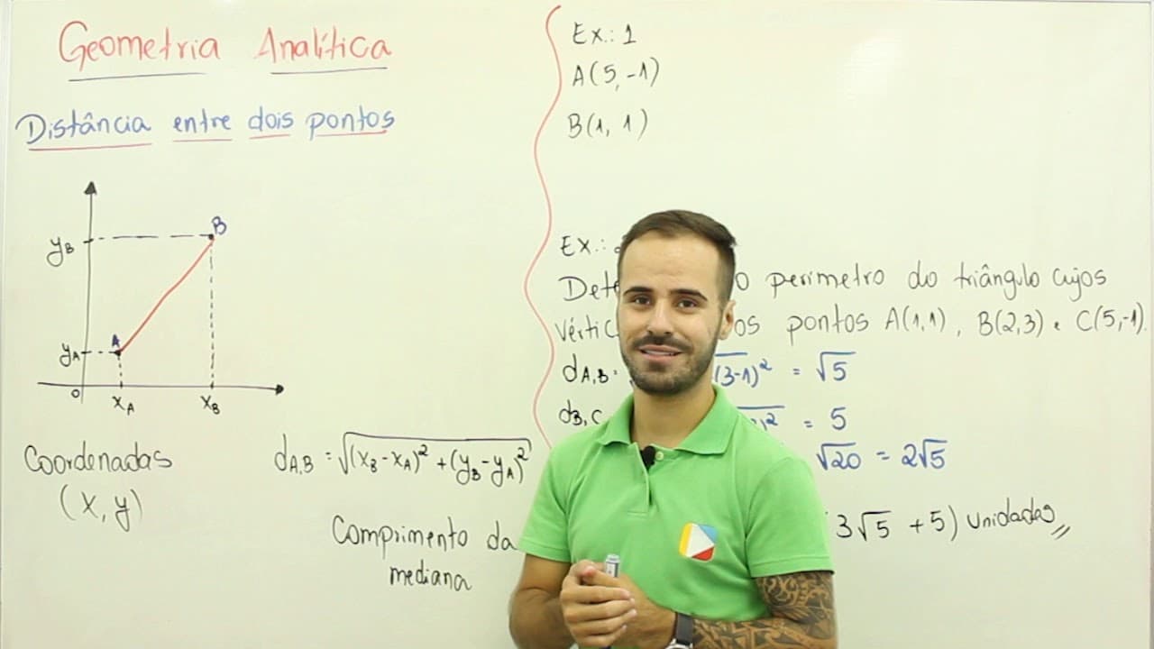 Thumbnail: Matemática - Geometria analítica - distância entre dois pontos