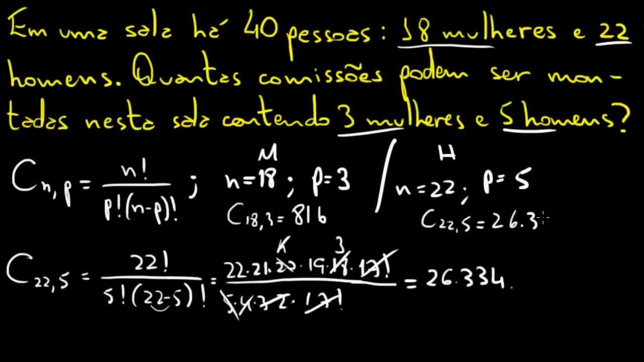 Thumbnail: Análise Combinatória - Número de Combinações de n Elementos Tomados p a p | Matemática Rio
