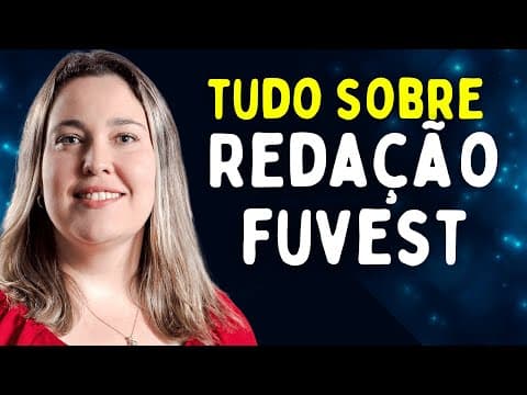 Thumbnail da aula: Tudo sobre Redação da Fuvest | Redação é com a Taciana