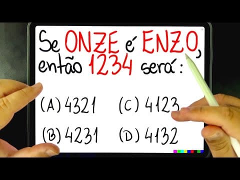 Thumbnail da aula: 🔥 Problema de RACIOCÍNIO LÓGICO que vai TRAVAR SEU CÉREBRO! Você consegue resolver?