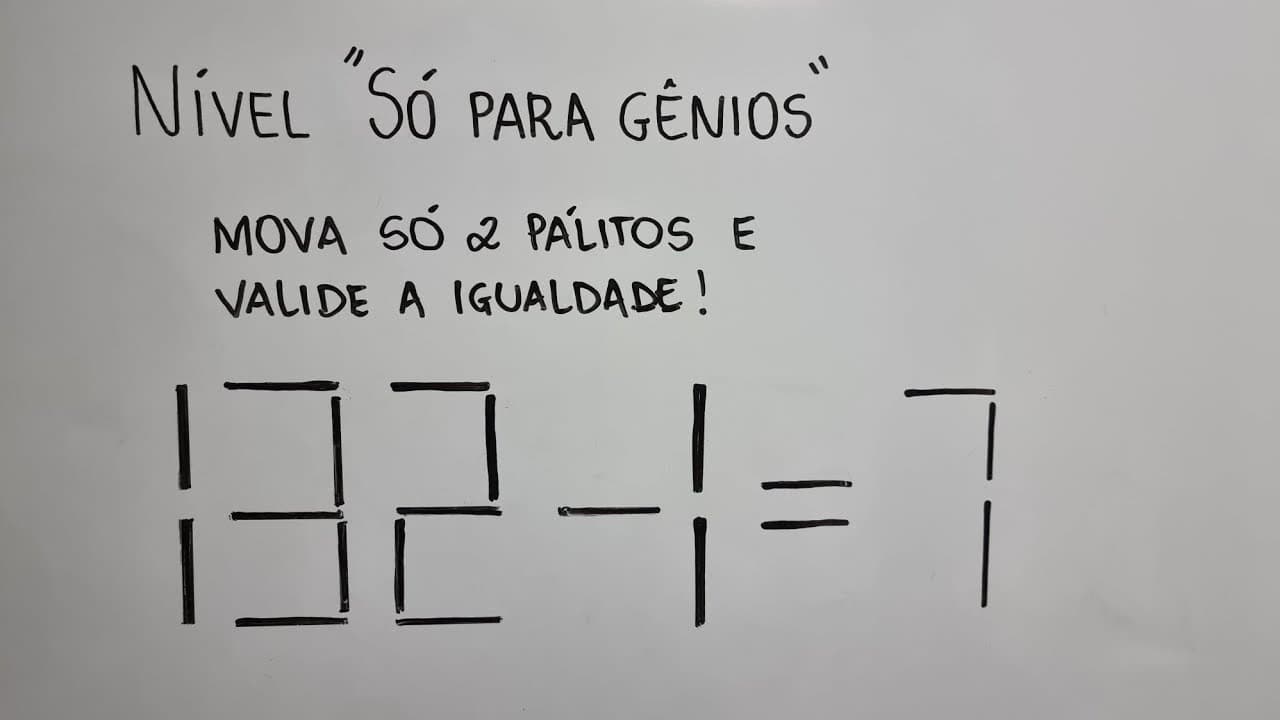 Thumbnail: Problema Bugante dos Palitos! 😱 Só para gênios??