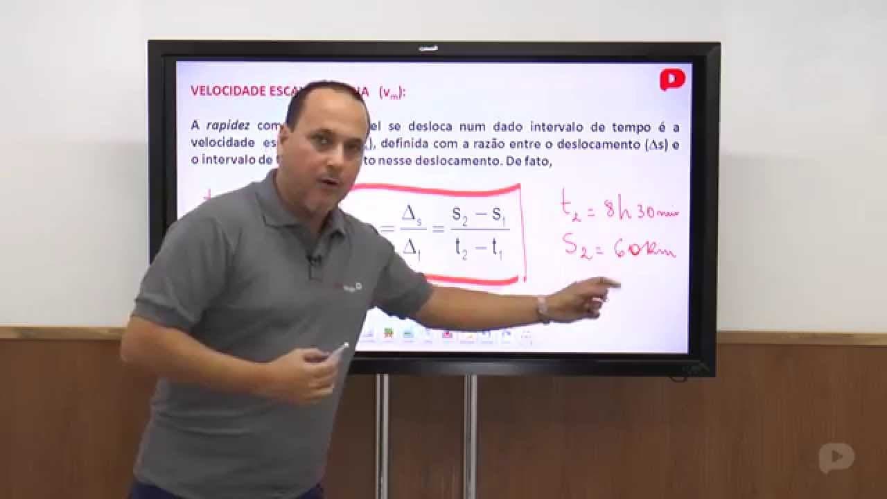 Thumbnail: Física - Cinemática Escalar - Velocidade escalar média