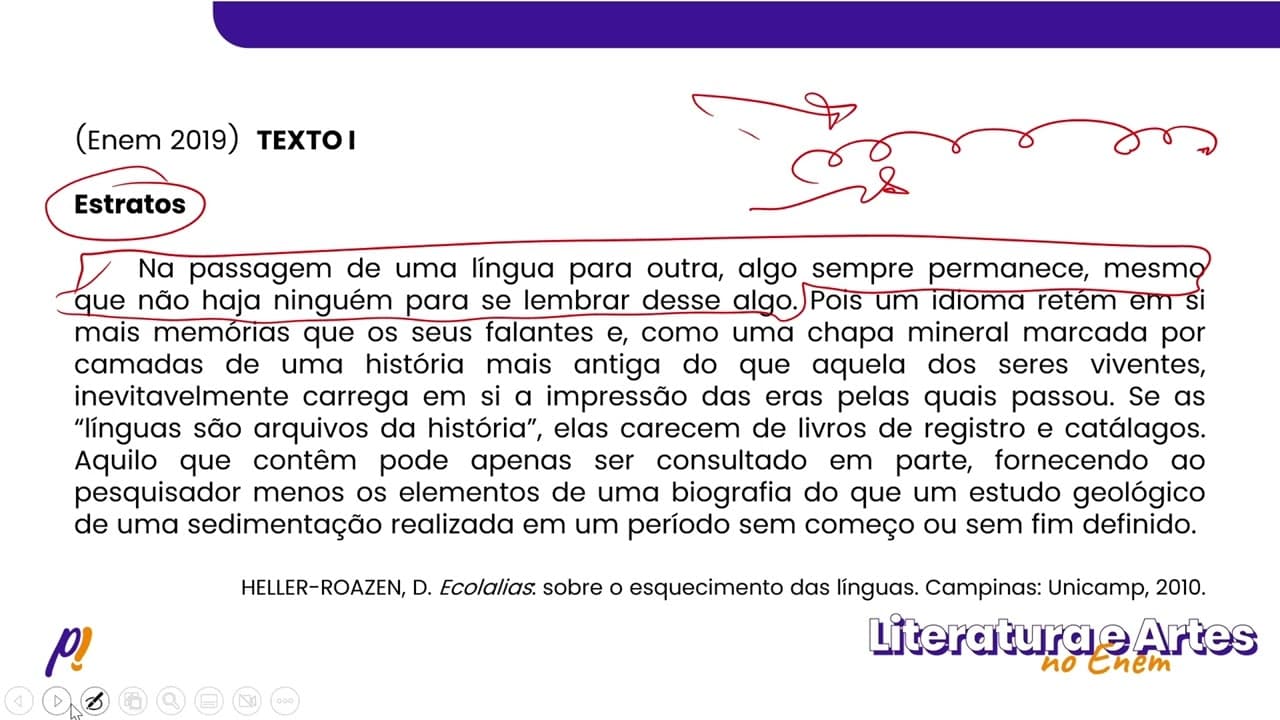 Thumbnail: ENEM 2019 - Teoria Literária | Na passagem de uma língua para outra, algo sempre permanece...