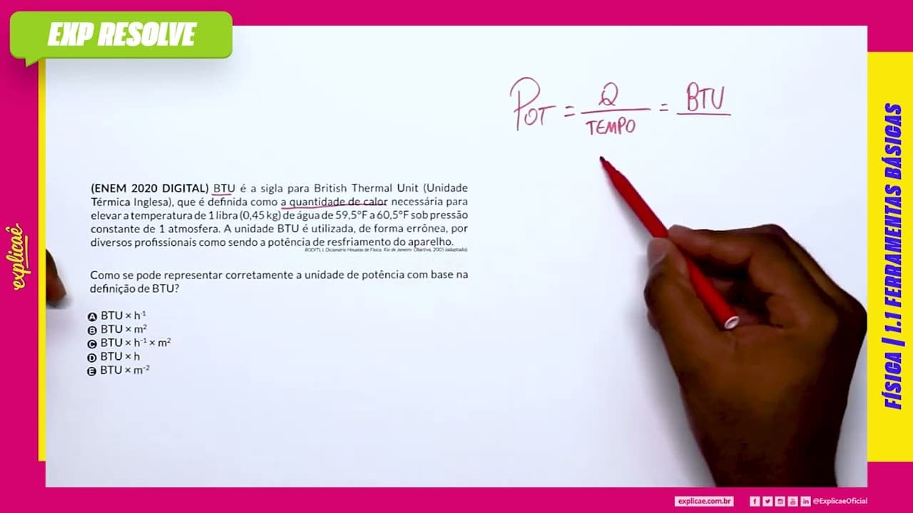 Thumbnail: BTU É A SIGLA PARA BRITISH THERMAL UNIT (UNIDADE TÉRMICA INGLESA), QUE É (...) |FERRAMENTAS BÁSICAS