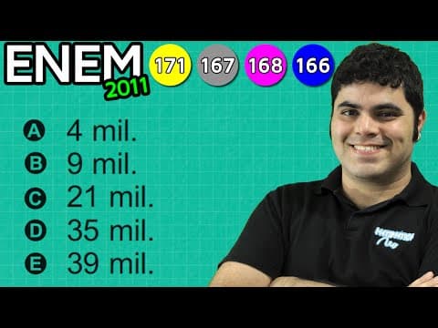 Thumbnail da aula: ENEM 2011 Matemática #31 - Proporcionalidade nas Internações por AVC