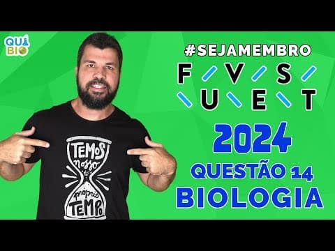 Thumbnail da aula: FUVEST 2024 - Questão 14 - Na série ficcional Wandinha o poder da visão é transmitido entreas bruxas