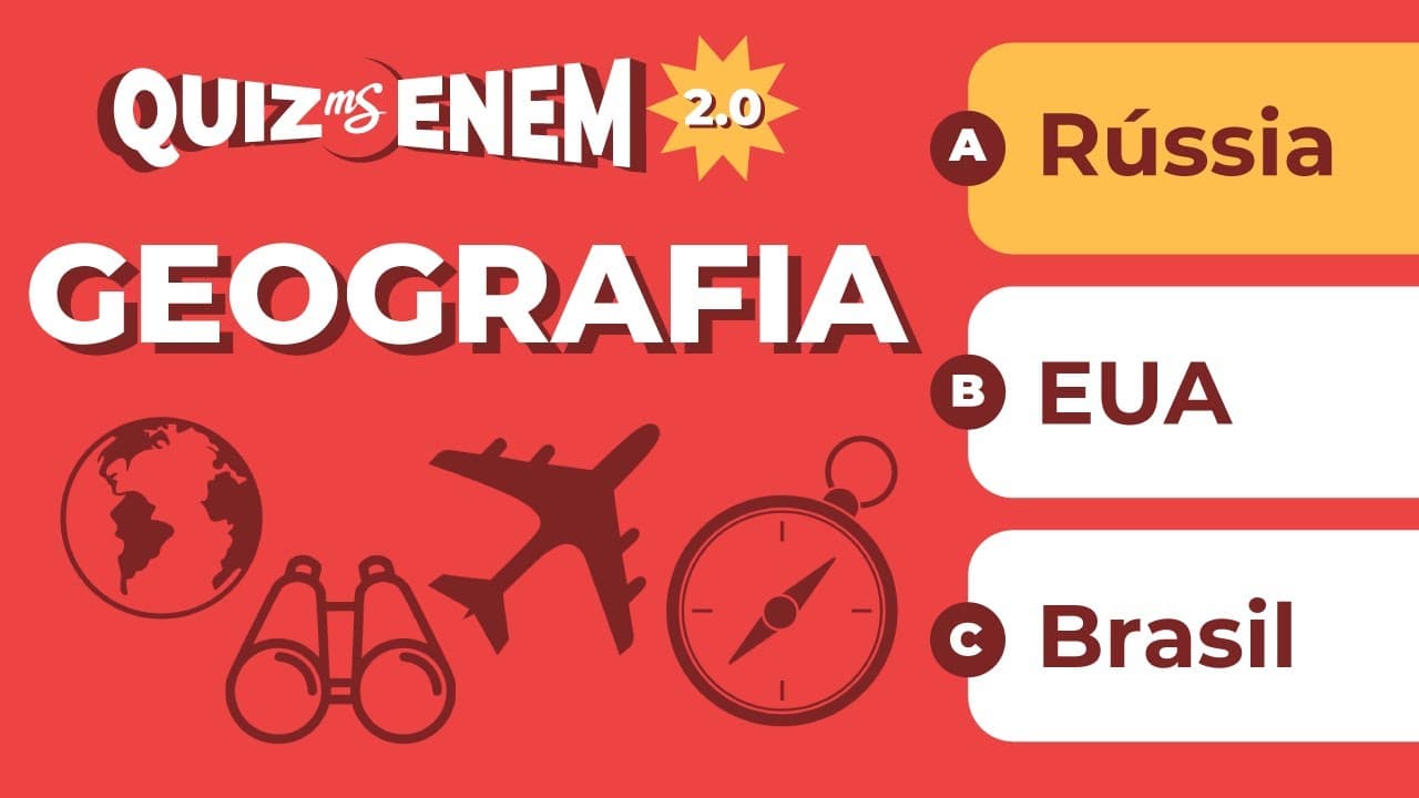 Thumbnail: Treinando Questões | Geografia | QUIZ ENEM 2.0 | Me Salva! ENEM
