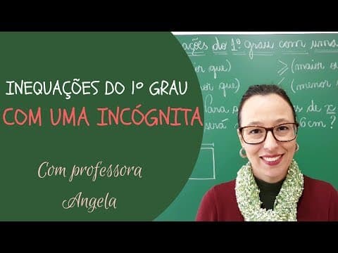 Thumbnail da aula: Inequações do 1º Grau Com Uma Incógnita - Professora Angela