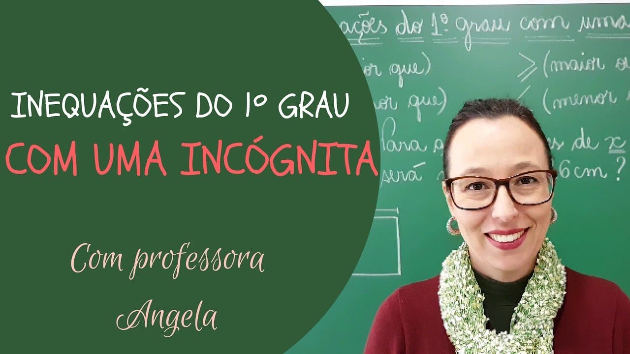 Thumbnail: Inequações do 1º Grau Com Uma Incógnita - Professora Angela
