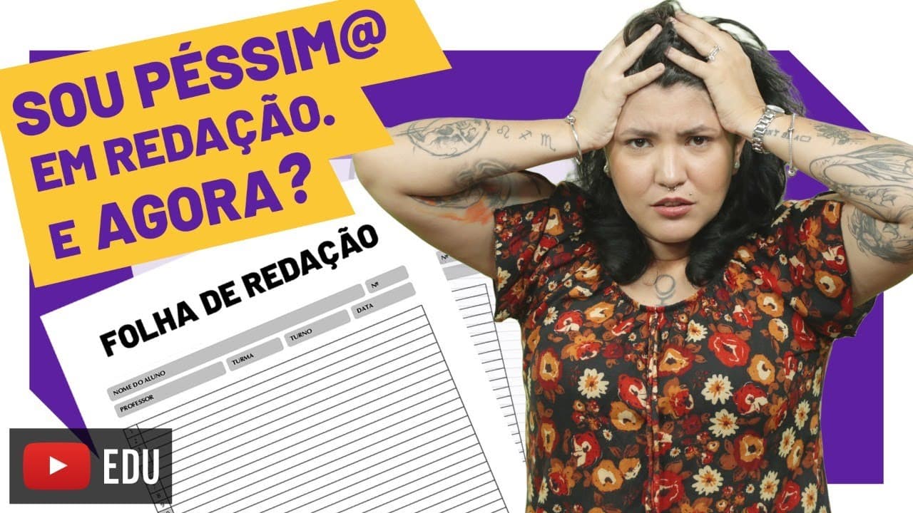 Thumbnail: Sou péssimo em Redação. E agora?