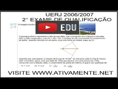 Thumbnail da aula: Questão 24 da  UERJ 2006/2007  2° exame de qualificação