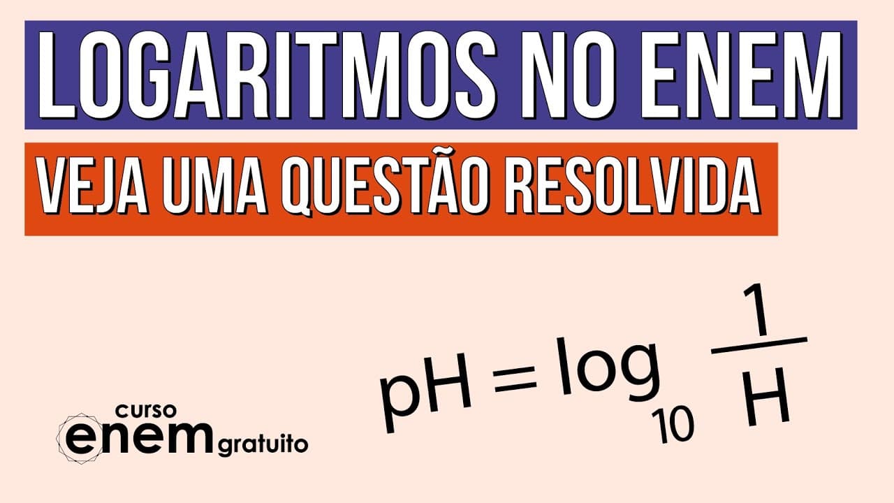 Thumbnail: LOGARITMOS NO ENEM: veja uma questão resolvida | Matemática para o Enem | Lucas Borguezan