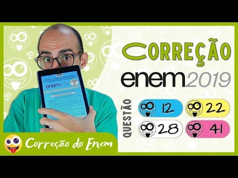 Thumbnail da aula: [CORREÇÃO DO ENEM] Questão 12 - Enem 2019 - Prova azul ▷ A promessa da felicidade