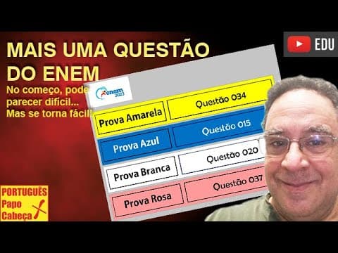 Thumbnail da aula: Questões do ENEM CXXXVIII- Aula 618 (versão para smartphones e i-phones)