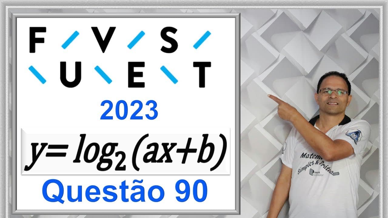 Thumbnail: CORREÇÃO QUESTÃO 90 DO VESTIBULAR DA FUVEST  2023 (Logaritmos)