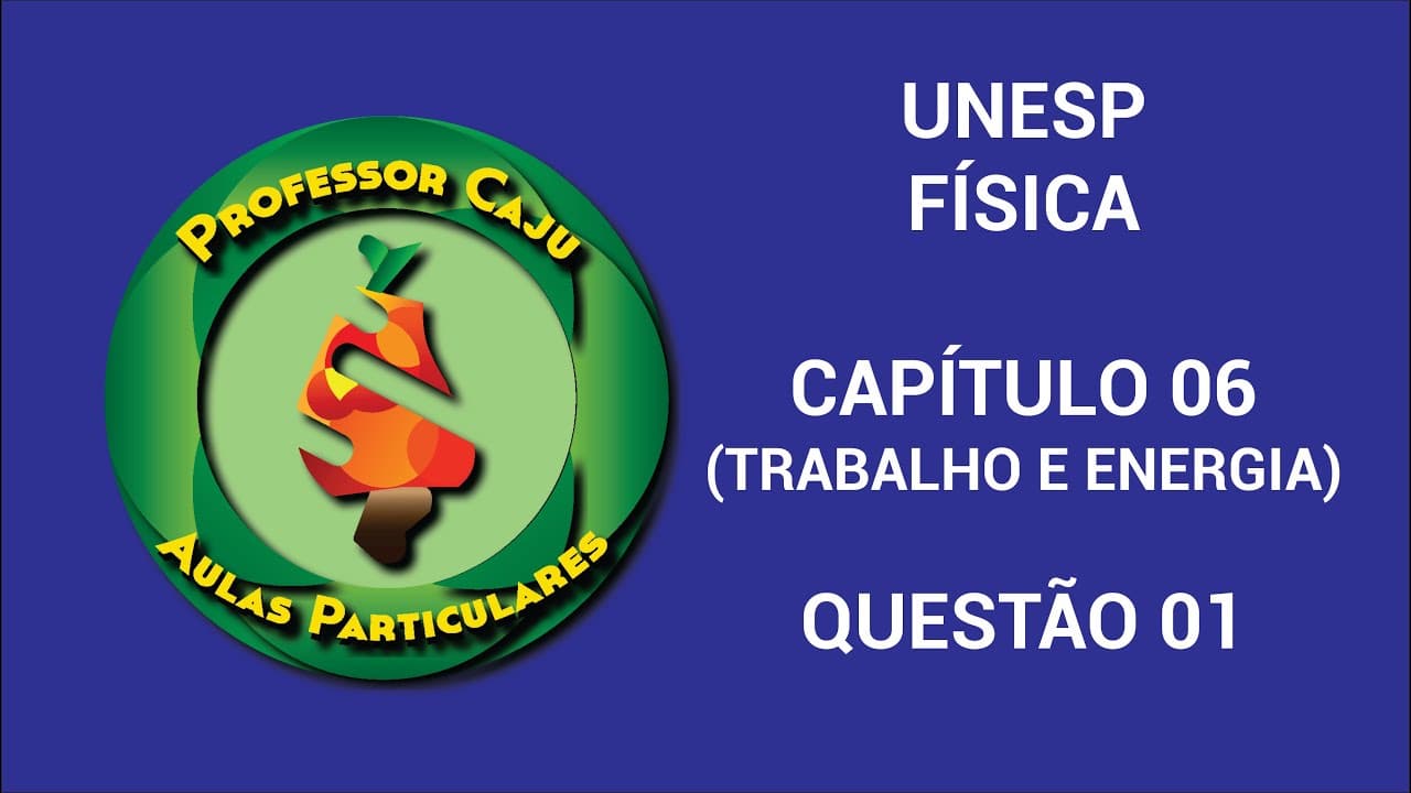 Thumbnail: UNESP | FÍSICA | CAPÍTULO 06 (TRABALHO E ENERGIA) | QUESTÃO 01