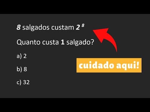 Thumbnail da aula: NÃO COMETA ESSE ERRO - [Exercício Resolvido de Potenciação]