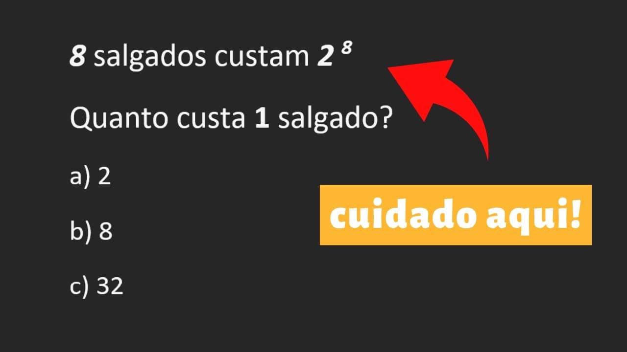 Thumbnail: NÃO COMETA ESSE ERRO - [Exercício Resolvido de Potenciação]