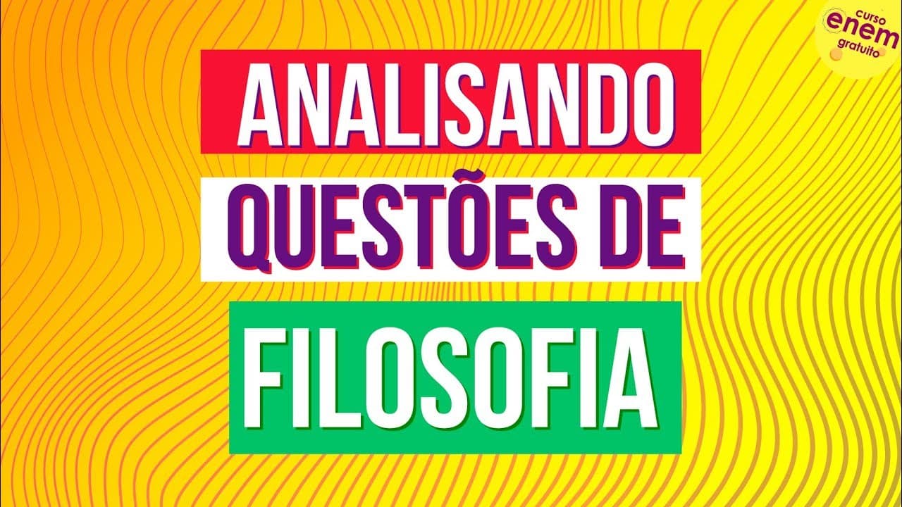 Thumbnail: ANALISANDO AS QUESTÕES DE FILOSOFIA DO ENEM 2019 | Cobertura e resolução do exame