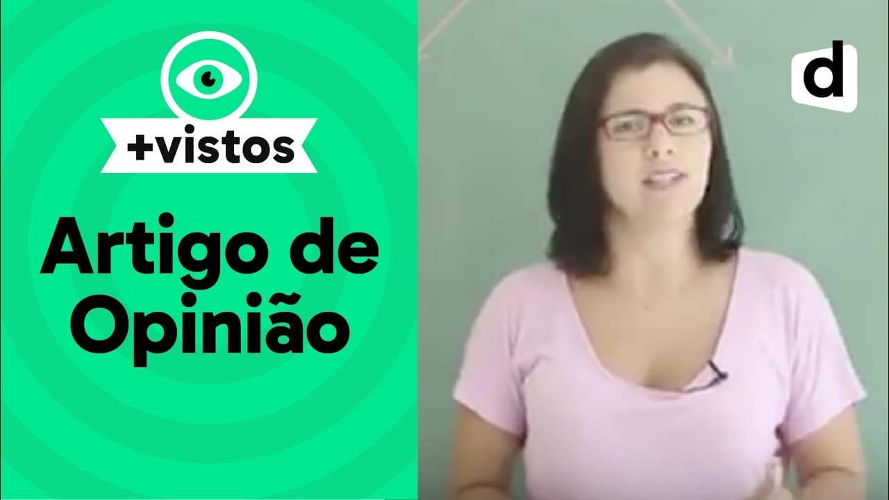 Thumbnail: O QUE É ARTIGO DE OPINIÃO? | REDAÇÃO | DESCOMPLICA