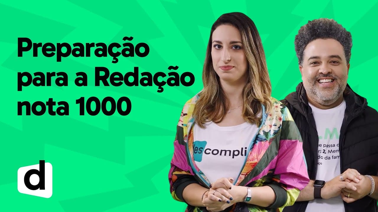 Thumbnail: TODA REDAÇÃO NOTA 1000 NO ENEM TEM ESSA LISTA DE COISAS | ESQUENTA ENEM | DESCOMPLICA