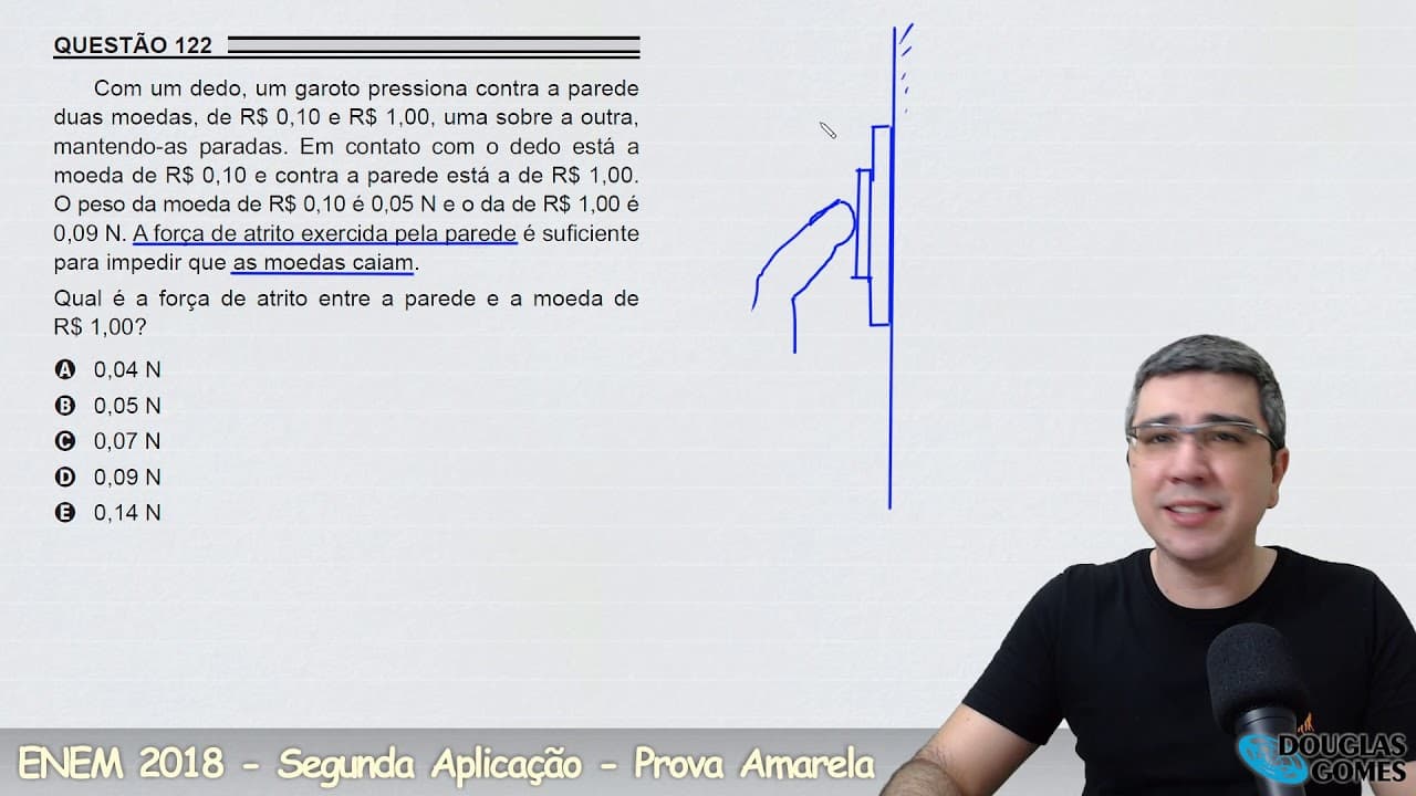 Thumbnail: Resolução/correção ENEM 2018 Segunda aplicação Amarela 122