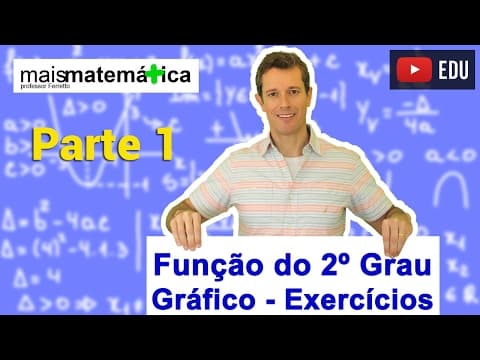 Thumbnail da aula: Função do Segundo Grau (Função Quadrática): Exercícios sobre Gráfico - Parte 1 (Aula 7 de 9)