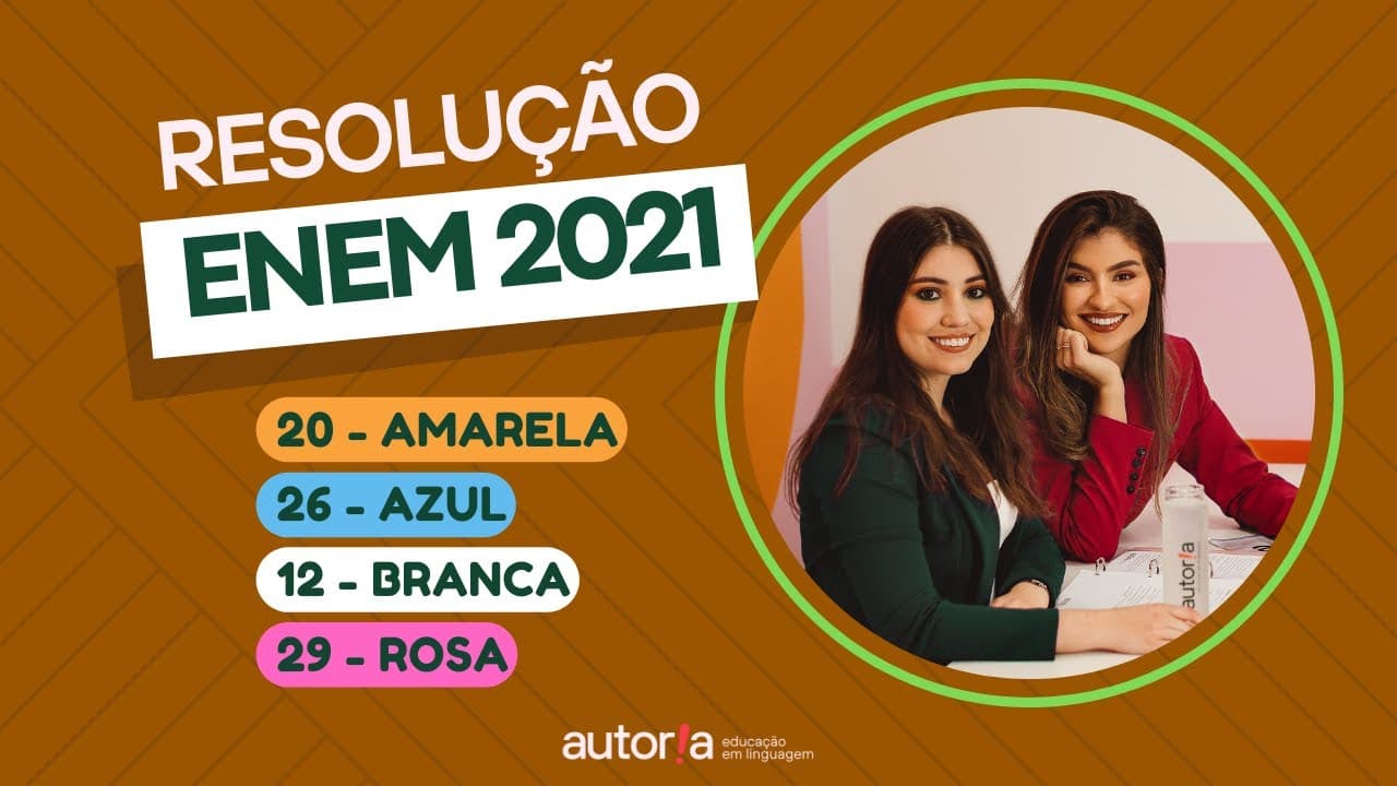 Thumbnail: Enem 2021 / Enem 2021 Digital - Autoria Linguagem - Questão 20 | Linguagens, prova amarela