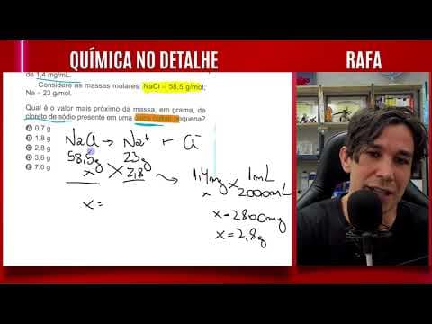 Thumbnail da aula: ENEM 2024 | Química | O soro caseiro serve para combater a desidratação por meio da reposição...